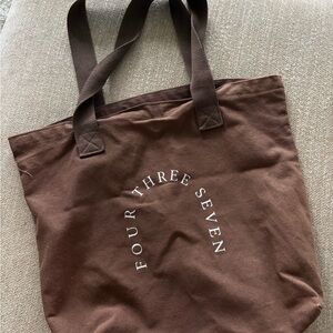 Four Three Seven Brown Tote Bag